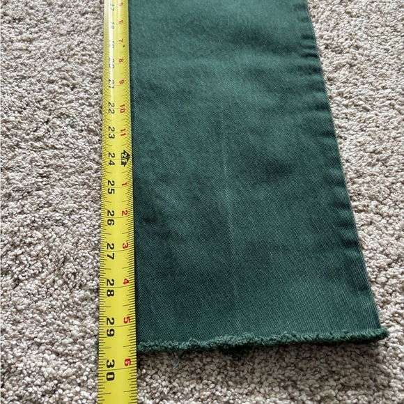 GAP Cheeky Straight High Rise Green Jeans Button Fly Size 28/7 Long - Picture 8 of 9